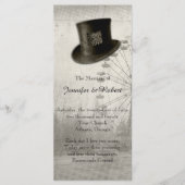Dampframarkt-Zirkuszylinder-Hochzeitsprogramm Programm (Vorderseite)