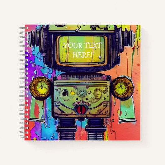 Dampfroboter Notizblock (Vorderseite)