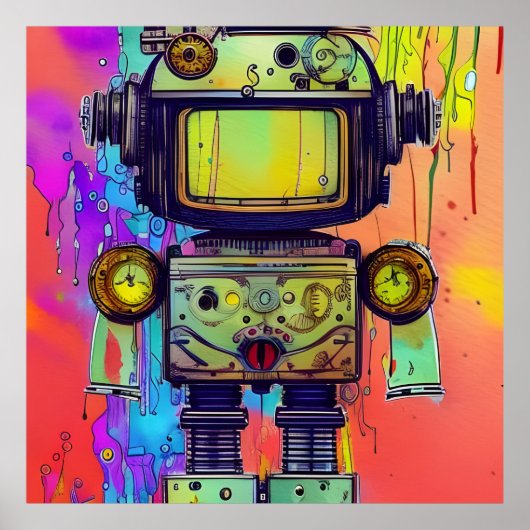 Dampfroboter Poster (Vorne)