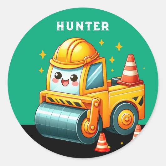 Dampfrollenaufkleber Runder Aufkleber (Vorderseite)