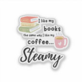 Dampfromane mit Kaffeetasse Aufkleber (Vorderseite)