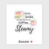 Dampfromane mit Kaffeetasse Aufkleber (Blatt)