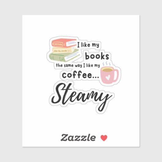 Dampfromane mit Kaffeetasse Aufkleber (Blatt)