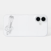 Dampfrotationgewehr iPhone 16 Hülle (Rückseite (Horizontal))