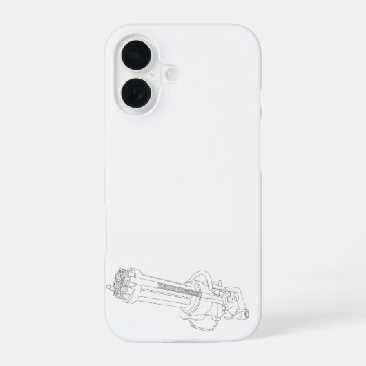 Dampfrotationgewehr iPhone 16 Hülle (Rückseite)
