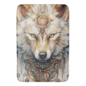 Dampfschatten Steampunk-Wolf Badematte (Vorderseite Vertikal)