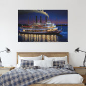 Dampfschiff auf dem Mississippi, Schöne Kunst Leinwanddruck (Insitu (Schlafzimmer))