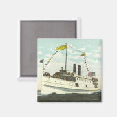 Dampfschiff-Bucht-Linie - Cape Cod Magnet (Vorderseite/Rückseite)
