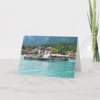 Dampfschiff Feiertagskarte
