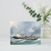 Dampfschiff Finsbury 1881 Postkarte (Stehend Vorderseite)