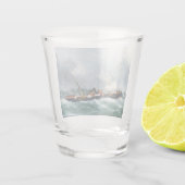Dampfschiff Finsbury 1881 Schnapsglas (Rückseite)