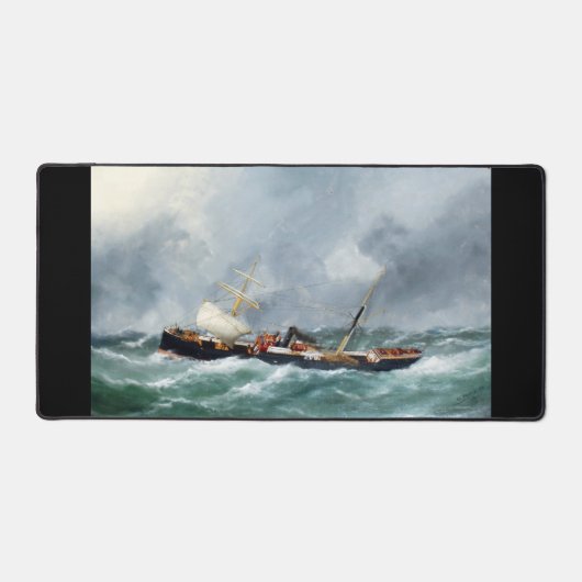 Dampfschiff Finsbury 1881 Schreibtischunterlage (Vorderseite)