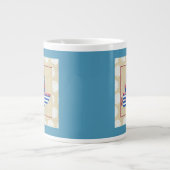 Dampfschiff mit Propeller und Blue Smokestacks Jumbo-Tasse (Vorderseite)