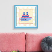 Dampfschiff mit Propeller und Blue Smokestacks Leinwanddruck (Insitu (Wohnzimmer))