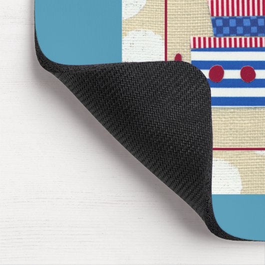 Dampfschiff mit Propeller und Blue Smokestacks Mousepad (Ecke)