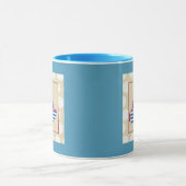 Dampfschiff mit Propeller und Blue Smokestacks Tasse (Zentrum)