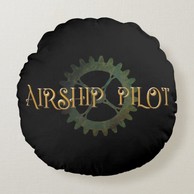 Dampfschiff-Pilot  Rundes Kissen (Vorderseite)