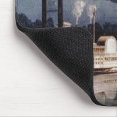 Dampfschiff Racing am Mississippi River Mousepad (Ecke)