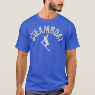 Dampfschiff Ski Colorado Vintage Skifahren Cooler T-Shirt