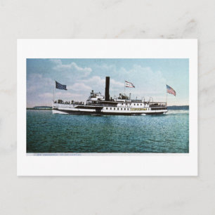 Dampfschiff Ticonderoga auf dem Lake Champlain Postkarte