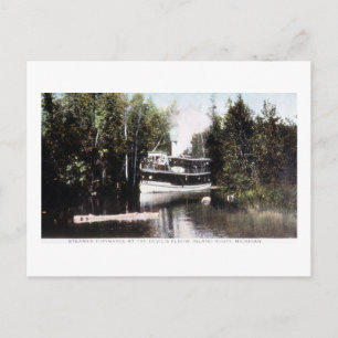 Dampfschiff Topinabee am Devil's Elbow, Michigan Postkarte