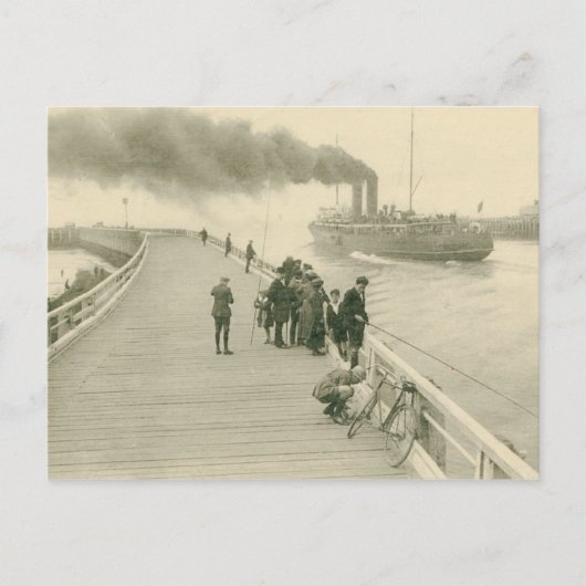 Dampfschiff von Dover nach Ostende Postkarte (Vorderseite)