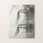 Dampfschiffe auf einem Fluss Puzzle (Vertikal)