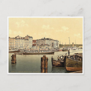 Dampfschiffkai, Stettiner Hafen, Pommeraina, Deuts Postkarte