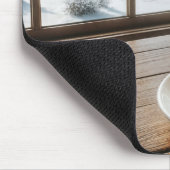 Dampfschneeflocke Latte by Winter Window Mousepad (Ecke)