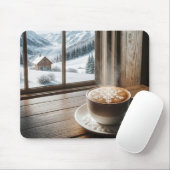 Dampfschneeflocke Latte by Winter Window Mousepad (Mit Mouse)