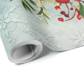 Dampfschneemann und Steampunksschneefrau Geschenkpapier (Rolleneckpunkt)