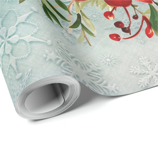 Dampfschneemann und Steampunksschneefrau Geschenkpapier (Rolleneckpunkt)