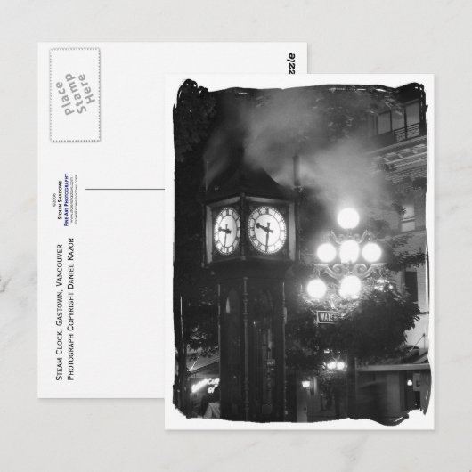 Dampfsperre, Gastown Postkarte (Vorne/Hinten)