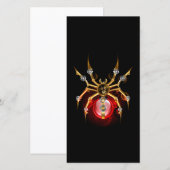 Dampfspinnen-Schwarze Spinne Save The Date (Vorne/Hinten)