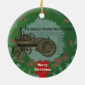 Dampftraktion Motor 1889 Birdsall's Steam Motor Keramik Ornament (Hinten)