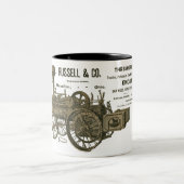 Dampftraktion Motor Bauerntraktor Antik Zweifarbige Tasse (Mittel)