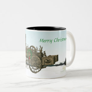 Dampftraktion Motor Russell und Co. 1889 Bauernhof Zweifarbige Tasse