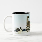 Dampftraktion Motor Russell und Co. 1889 Bauernhof Zweifarbige Tasse (Links)