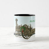 Dampftraktion Motor Russell und Co. 1889 Bauernhof Zweifarbige Tasse (Mittel)