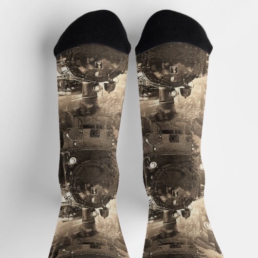 Dampfträume - Motor-Socken der Eisenbahn Socken (Oben)