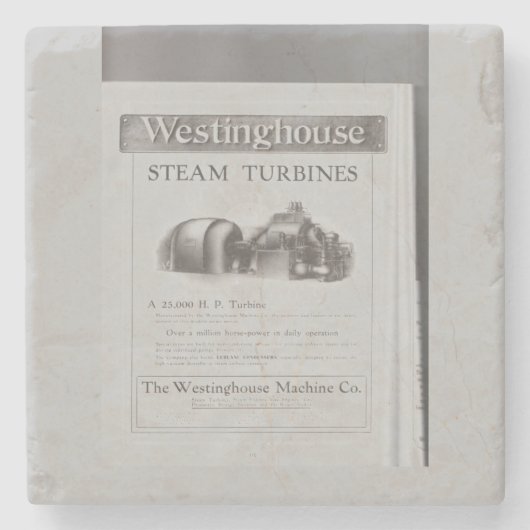 Dampfturbinen-Keramik-Trivet aus Westinghouse Steinuntersetzer (Vorderseite)
