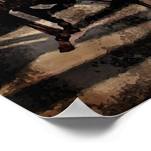 Dampfuckturm Poster (Ecke)