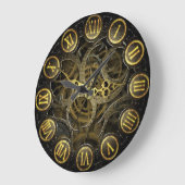 Dampfuhr alter viktorianischer Gang Große Wanduhr (Winkel)