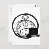 Dampfuhr, Getriebe, Hut Postkarte (Vorne/Hinten)