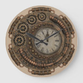 Dampfuhr Große Wanduhr (Vorderseite)