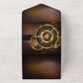 Dampfuhr mit antiken Gängen All In One Einladung (Außenbereich)