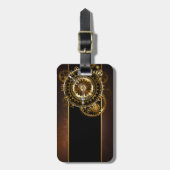 Dampfuhr mit antiken Gängen Gepäckanhänger (Vorderseite vertikal)