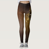 Dampfuhr mit antiken Gängen Leggings (Vorderseite)