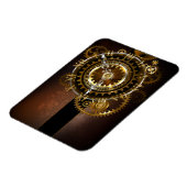 Dampfuhr mit antiken Gängen Magnet (Linke Seite)