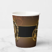 Dampfuhr mit antiken Gängen Pappbecher (Links)